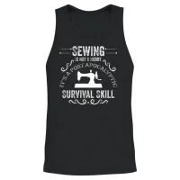 Funny Sewing Quote Sewing Is Not a Hobby Unisex Tank Top - Black – 2