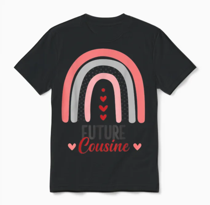 Announcement Pregnancy Future Cousine Unisex T-Shirt in Black