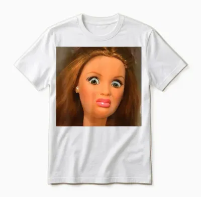 Disgusting Doll Meme Unisex T-Shirt - White