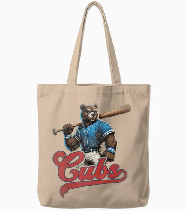 Cubs Apparel Men Women Kids Retro Tote Bags in Natural