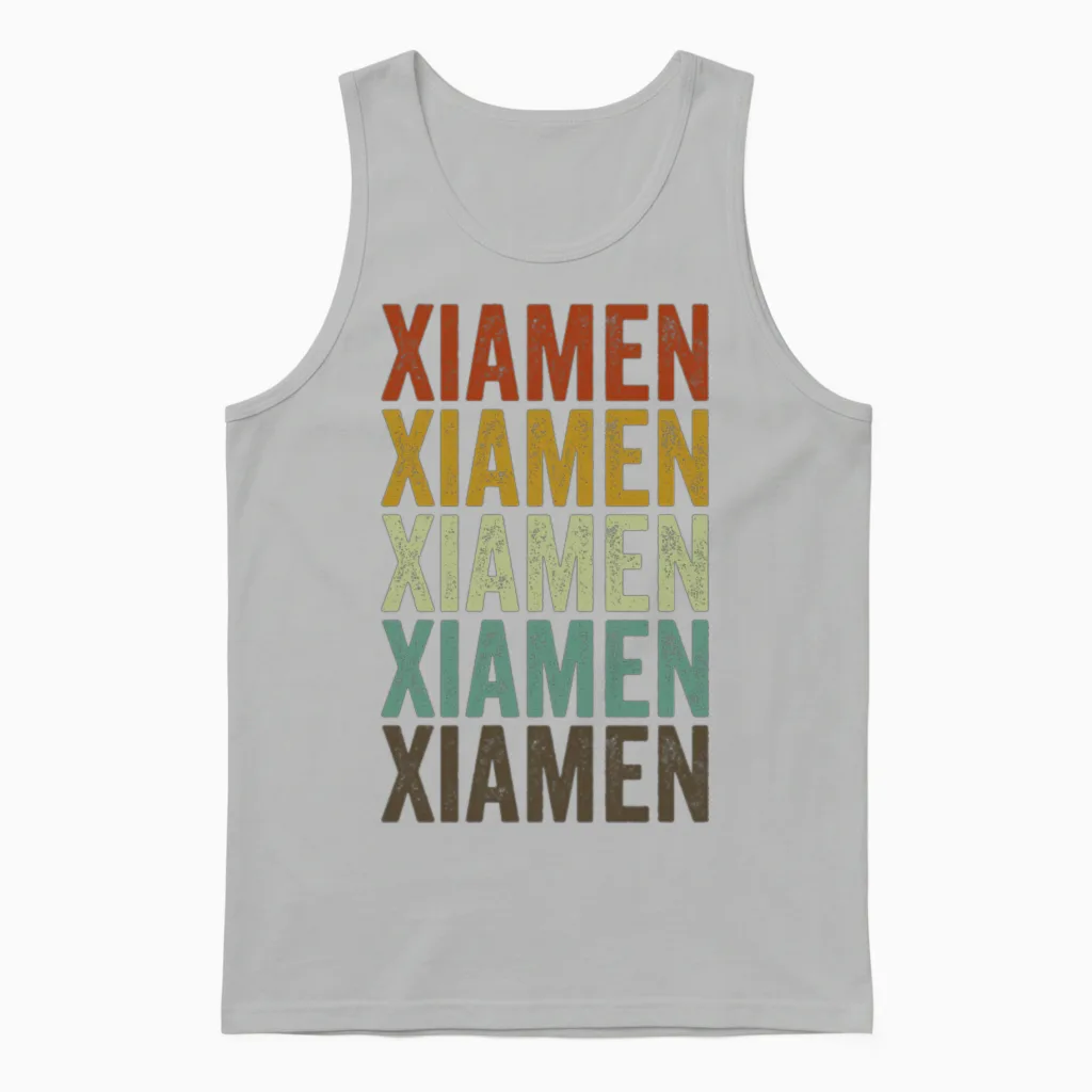 Xiamen China Retro Vintage Unisex Tank Top - Ash