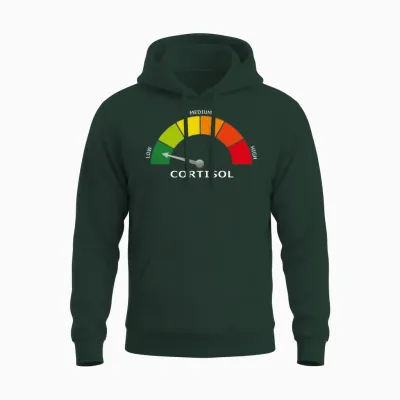 Low Cortisol Meter Funny Biology Psychology and Wellness Unisex Hoodie - Forest