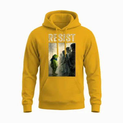 Resist Frog Portland Frog Protest Unisex Hoodie - Gold