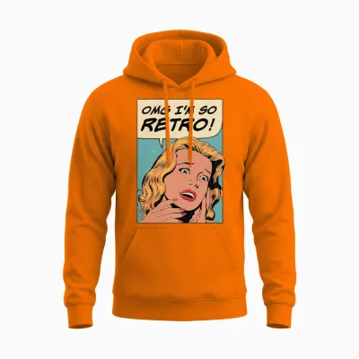 So Retro Unisex Hoodie - Safety Orange