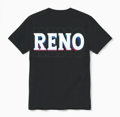 Retro - Reno Unisex T-Shirt - Black