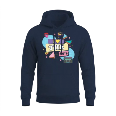 80s Retro Unisex Hoodie - Navy