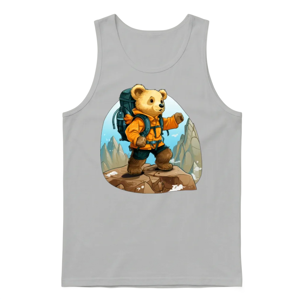 Bears Mountaineers / Hiking Bear Unisex Tank Top - Ash