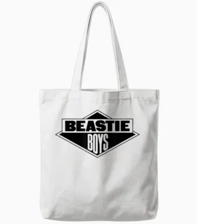 The Beastie Boys Timeless Music Printed Hip Hop Retro T-Shirt, Blue, S Tote Bags - White