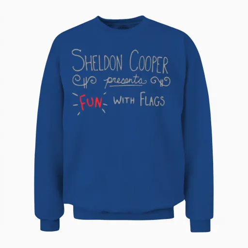 The Big Bang Theory Fun with Flags Unisex Sweatshirt in Royal