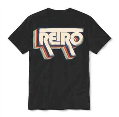 Retro Style Unisex T-Shirt - Black