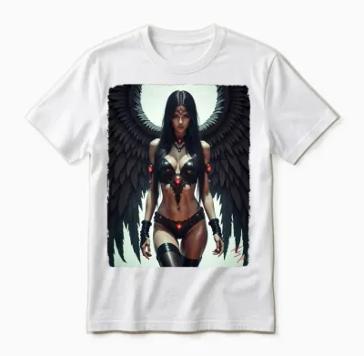 Sexy Angel Girl Over T-Shirt – Fallen Angel Bikini Pinup Girl Unisex T-Shirt - White