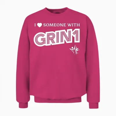 I Love Someone with Grin1 Unisex Sweatshirt - Heliconia