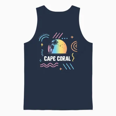 Cape Coral Florida Vacation Family Unisex Tank Top - Navy