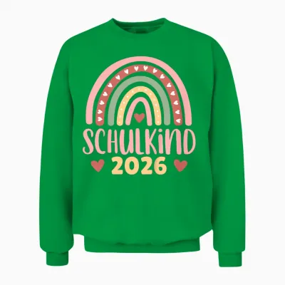 Kinder Schule Erstklässler Einschulung - Endlich Schulkind 2026 Unisex Sweatshirt - Irish Green