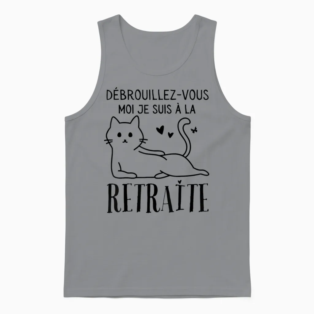 Retired Woman Retirement Humor Gift Retirement Unisex Tank Top in Sport Grey