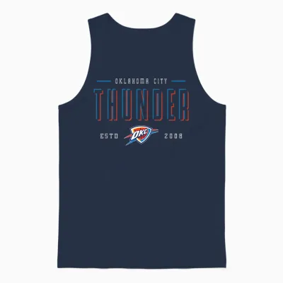 Nba Official Oklahoma City Thunder Negative Space Unisex Tank Top - Navy