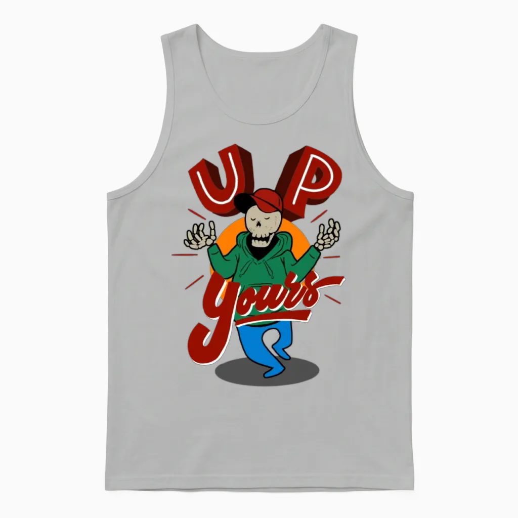 Up Yours Retro Unisex Tank Top - Ash