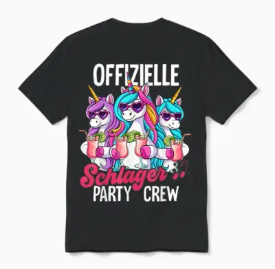 Schlager Party Crew Schlager Unisex T-Shirt - Black