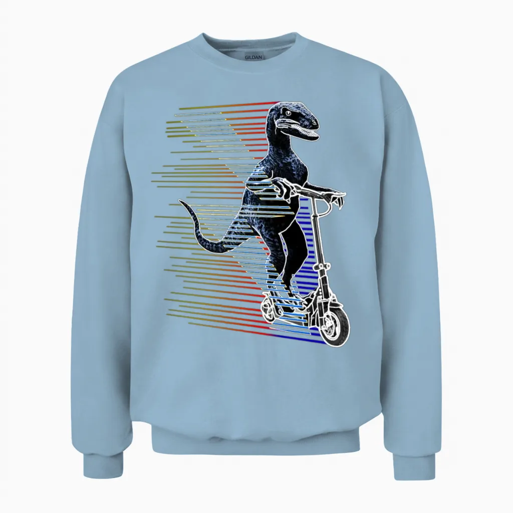 Escooter Electroroller E-Roller Raptor Bestseller Unisex Sweatshirt in Light Blue