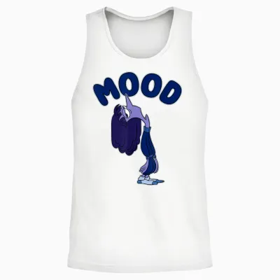 Disney Pixar Inside Out 2 Mood Ennui Bored Retro Shot Unisex Tank Top - White