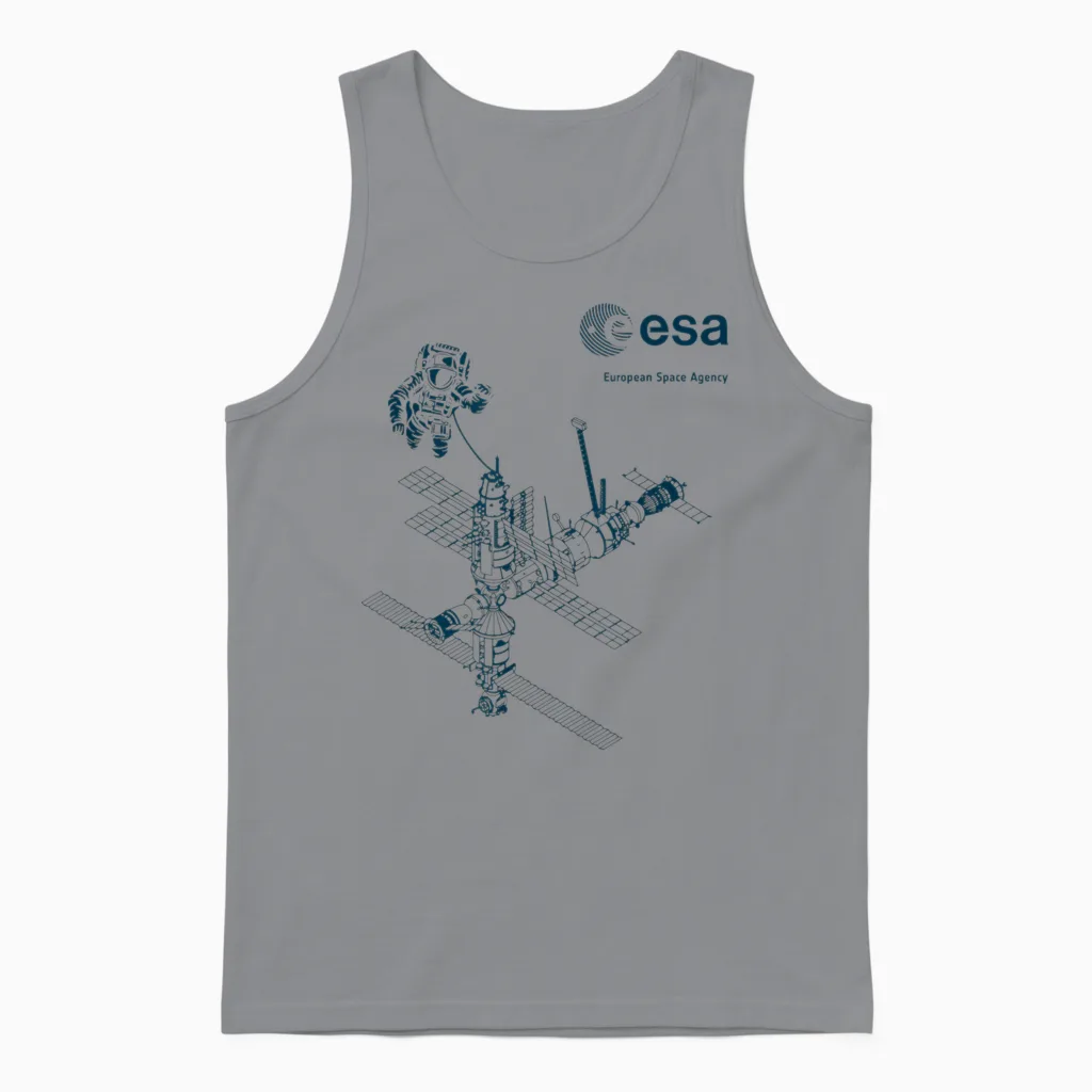 Esa Iss Internationale Raumstation Astronaut Blau Esa Iss Internationale Raumstation Astronaut Unisex Tank Top in Sport Grey