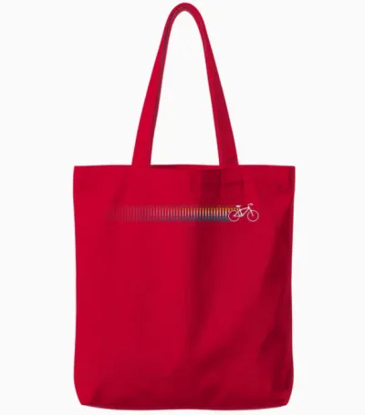 Bicycle Retro Tote Bags - Red