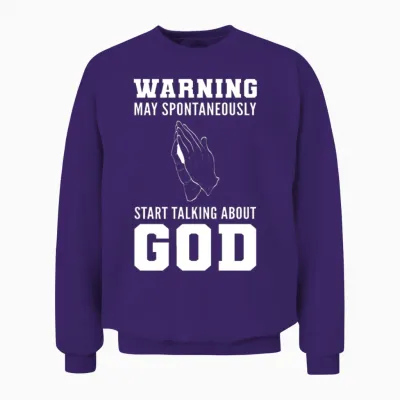 May Spontaneously Start Talking About God Pastor Unisex Sweatshirt - Purple