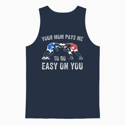 Wrestling Boy Funny Wrestler Amateur Wrestling Unisex Tank Top - Navy