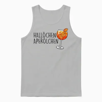 Official Spritz Club Fun I New!!! T-Shirt with German Text, White Unisex Tank Top - Ash