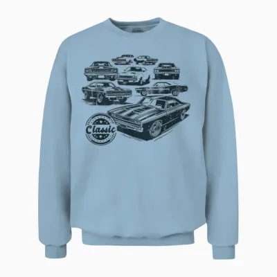 Oldtimer-Kollektion Vintage Muscle Cars Unisex Sweatshirt - Light Blue