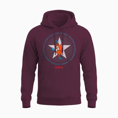 Dr. Seuss Fox in Socks Usa Officially Licensed Unisex Hoodie - Maroon