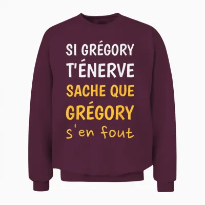 Humor Name Custom Gregory Gift Idea Funny Unisex Sweatshirt - Maroon