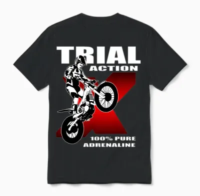 Motorcycle Trial Unisex T-Shirt - Black