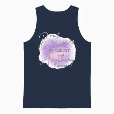 Quote About Self Confidence. Unisex Tank Top - Navy