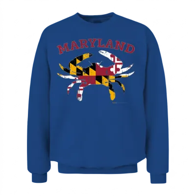 Maryland State Blue Crab Unisex Sweatshirt - Royal