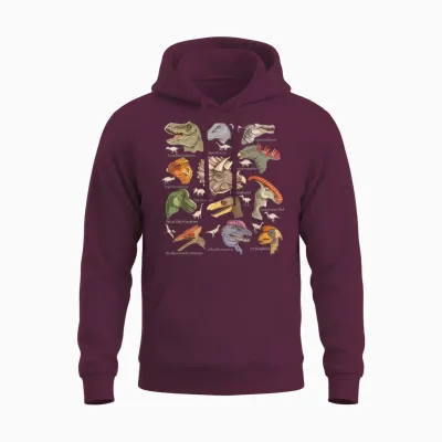 Paläontologen Kostüm Erwachsene Dinosaurier Archäologen Herren Unisex Hoodie - Maroon