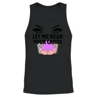 Let Me Read Your Cards — Books & Reading Unisex Tank Top - Black – 2