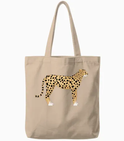 Cheetah Tote Bags - Natural