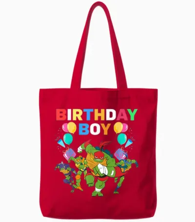 Teenage Mutant Ninja Turtles Birthday Boy Celebration Gift Tote Bags - Red