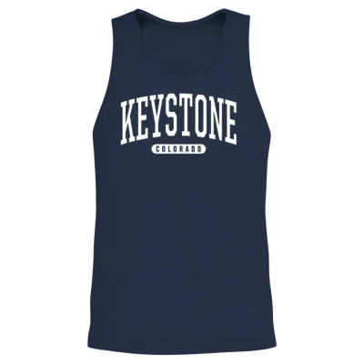 College Style Keystone Colorado Unisex Tank Top - Navy
