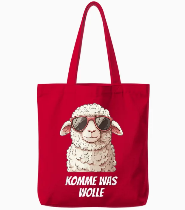 Landwirt Landwirtin Schaf Motivation Komme Was Wolle Tote Bags in Red