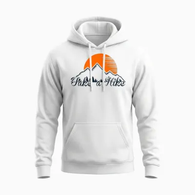 Take a Hike Unisex Hoodie - White