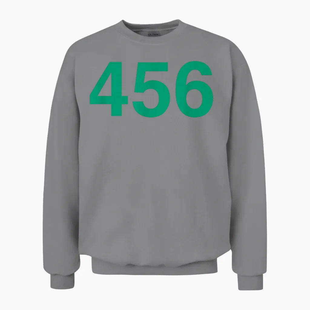 Squid Game Player 456 Costume Unisex Sweatshirt in Sport Grey