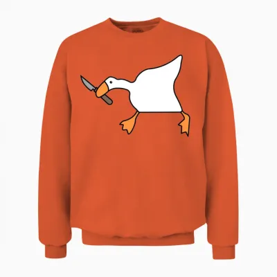 Funny Goose Murder Funny Unisex Sweatshirt - Orange