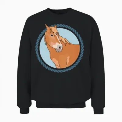 Haflinger Horse Avelignese Horses Unisex Sweatshirt - Black