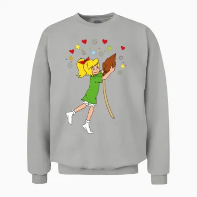 Bibi Blocksberg Dancing with Broom Unisex Sweatshirt - Ash