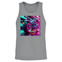 Ride the Retro Wave Unisex Tank Top - Sport Grey – 2