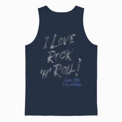 Joan Jett Et Les Blackhearts - J'adore Le Rock 'n' Roll Unisex Tank Top - Navy