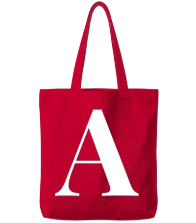 The Letter A Tote Bags - Red