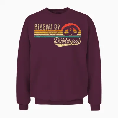 7 Years Wedding Wedding Wool Level 7 Unlocked Unisex Sweatshirt - Maroon